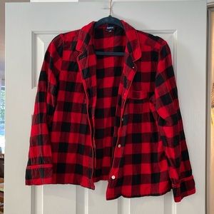 GapBody Medium Red Buffalo Check PJ Top